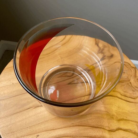 Vintage Colony Glass Ice Bucket | MCM Geometric Barware Pop Art Style - Picture 3 of 6